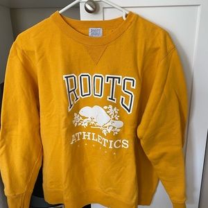 Girls Roots Mustard Sweatshirt